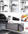 Beefy 62 Inch Drawer Slides With Lock For Cabinets And Rvs, 500 Lbs Capacity, full extension side mount in truck storage
