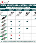 Table of Deutsch mounting brackets applications for DTM DTP DT with pin compatibility chart for ST6355 Connector Accessory Kit