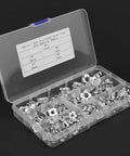 120 Piece Tee Nut Set Carbon Steel Galvanized For Wood Projects And Furniture Hardware Heavy Duty Fasteners With M3 M4 M5 M6 M8