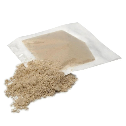 50 Million Live Beneficial Nematodes For Flea And Fly Extermination, powder form shown with packet for easy application