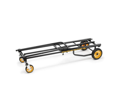 Rock-N-Roller R8rt Mid-Size 8-In-1 Folding Hand Truck Dolly with smooth rolling wheels, showcasing adjustable steel frame.