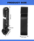 Side view dimensions of Hard Hat Light Clips 20 Pack For Headlamps Cap Style Helmet Mounts With Anti Slip Buckle