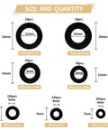 750 Piece Nylon Flat Washers Set For Screws Bolts 7 Sizes Black Plastic Washers in different diameters and quantities