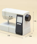 Straight Up Classic White Sewing Machine Prop For 1 12 Scale Dollhouse Miniature Decor, 1.7in x 1.1in x 0.9in, realistic details.