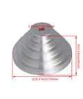Beefed-Up Aluminum 5 Slot A Type V-Shaped Pulley Kit With 5 Step Ratios, Heavy Duty Silver Motor Shaft Drive, 14mm Belt Width