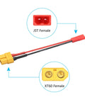 XT60 Female To JST Female Connector Adapter Kit 3 Pack With 20 AWG 3 Inch Cable For RC Lithium Battery Charging Power Supply For Drones