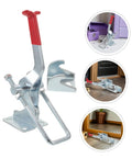 Heavy Duty Toggle Latch Clamp With Quick Release Draw Latch, galvanized iron clamp with red handle for tool boxes and smoker lids