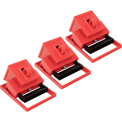 Clamp On Circuit Breaker Lockout Device Kit, 3 Pack, 480 To 600 Volt Safe Isolation For Single And Multi Pole Breakers, Easy To Install