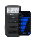 GC3S Golf Launch Monitor And Rangefinder Bundle with display showing data like ball speed, spin, and launch angle