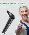Three Piece Zinc Alloy Clamping Lever Thumb Ratchet For Trailer Jack Handle Ratcheting Wrench with adjustable grip close-up