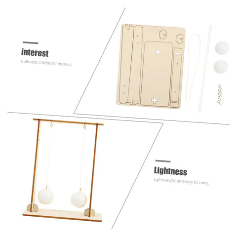 2 Piece Physics Experiment Kit For Students Hands On Science Learning Tool with wooden components and pendulums