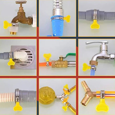 Stainless Steel Hose Clamps With Handles Adjustable Pipe Fixing Clamps For Gas And Water Lines Auto And Plumbing Use Corrosion Resistant 304 Grade Workhorse Heavy Duty Quick Fit For Easy DIY And Pro Installs image showing various installations