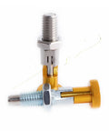 Heavy Hitter M6 M8 M10 Self Locking Spring Plunger With Premium Aluminum Knurled Knob fine threads and spring mechanism.
