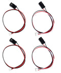 4 Pack Dope Infrared Break Beam Sensor Set With Through Beam Photoelectric Switch, 5V Operation, 25cm Cable, 80cm Test Distance