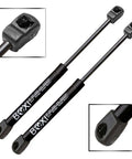 Pair Rear Window Lift Gas Struts For Pontiac Vibe 2003 Through 2008 Wagon Heavy Duty Shock Dampers, 18.96 inches, black finish.