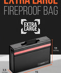 Fireproof Document Box For Legal Docs Passports Cash And Contracts Up To 2000 Fahrenheit 5 By 11 By 3.5 Inches with handle