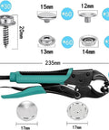 Heavy Duty Snap Fastener Kit With 210 Pieces Of Marine Grade Stainless Steel Snaps for Canvas Boat Covers Awnings Fabric