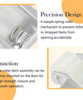 Close-up of Two Pack Heavy Duty Mailbox Replacement Roller Catch Assembly Made From Durable Galvanized Steel, showcasing precision spring design.