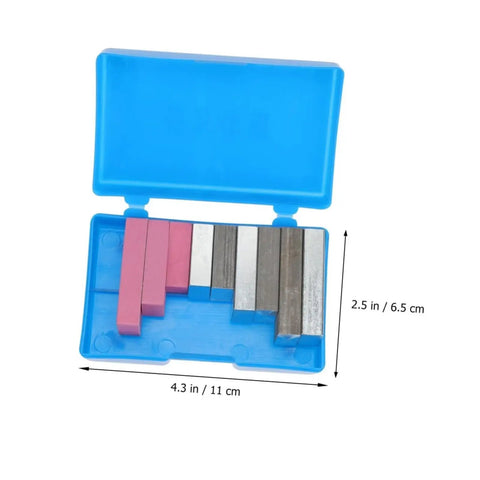 9 Piece Cuboid Density Block Set For Physics Lab Hands On Learning Aluminum And Iron Blocks In Same Size For Easy Density Comparisons Substances Experiments Classroom And Home Science Kit, 4.3 x 2.5 in case