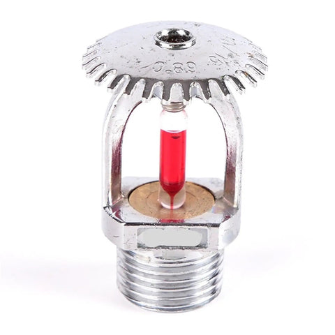 Heavy Duty Five Pack of 68 Degree Quick Response Fire Sprinkler Heads No Drama Concealed Ceiling Setup for Commercial Areas Smooth Pendent Upright Install Top Shelf Quality chrome fire sprinkler head with glass bulb.