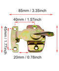 Heavy Duty Table Locks 8 Pack Leaf Buckle Connectors With Mounting Screws For Extension Dining Tables and Conference Furniture Top Shelf Zinc Plated Hardware Solid As A Rock, dimensions shown