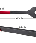 Cam pulley holding tool with red handle, side view; 16.14in long, for Nissan/Toyota OHC engines.
