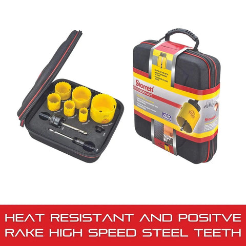 Deep Cut Hole Saw Kit Pro Grade With 11 Hole Saws And 3 Accessories For Wood Metal And Steel 2 Inch Cutting Depth in case