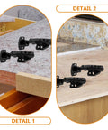 Three Pack Black Stainless Steel Cabinet Hinges For Kitchen Cabinets With Full Overlay Concealed Design Soft Close Quiet Operation Upgrade And Sleek Look Easy Replacement For Office And Home Use on countertop details.