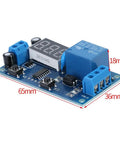 12V DC Infinite Cycle Delay Timer Relay With LED Display, On Off Switch Loop Module for DIY Projects, blue color module