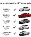 Image showing compatibility of Tesla Level 1 And 2 Home EV Charger with Model S, 3, X, Y, and Cybertruck vehicles.