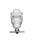 PneumaticPlus SAR300T-N03BG air pressure regulator, white body, 3/8 in NPT, T-handle, front view.