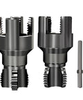 Get That Pipe Threaded Right Upgraded 2-Piece Set Cutter Kit For One Pass Internal And External Threads Compatible With Electric Drill durable 40Cr steel pipe threading tool heads.