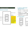 Slick Smart Dimmer Switch With Wireless Remote Control user manual showing product features and operation instructions.