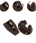 Close-up of brown PP roller guides from 10 Piece Drawer Slides Set With Roller Guides In Durable PP Material.