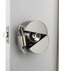 Door Knob Lockout Gadget With Padlock And Stainless Steel Lock Cover For Privacy Protection Preventing Keyhole Access And Knob Turning
