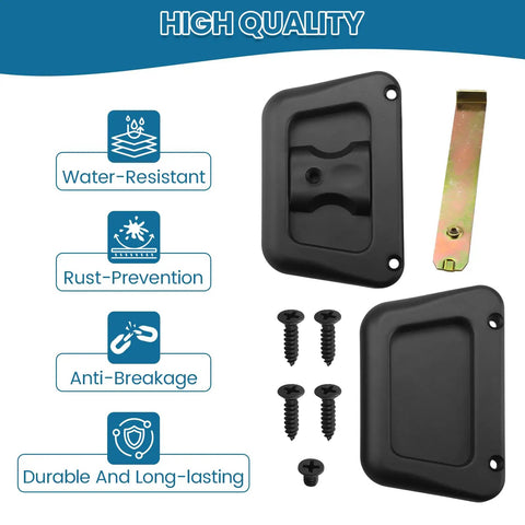 A187 Sliding Screen Door Pull Handle Replacement Kit With Hardware visible with screws, bracket, and pull handles.