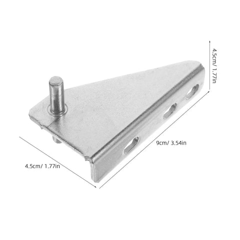 Stainless steel fridge hinge with 35mm mount, part of 2 Pack Fridge Hinges For Refrigerator And Freezer Door Replacement With Stainless Steel 35mm Mount Rubber Cap For Quiet Operation Compatible With Various Models Ideal For Home Or Commercial Kitchen Repair Hassle Free Installation, showing dimensions.