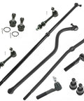 Rig Ready Front Steering And Suspension Repair Kit With Heavy Duty Ball Joints Tie Rod Ends Track Bars And Sway Bar Links For Dodge Ram 1500 4X4 Crew Cab components layout.