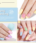 Nine Piece 15ml Gel Nail Polish Set With Macaron Colors Including Light Red Pink Nude And Pastel Shades For Spring, UV LED Soak Off