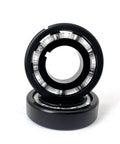 Two replacement turbine bearings for pool vacuum AXV055P, black housing with silver inner rings