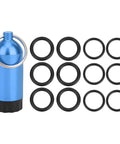 Blue Aluminum Alloy Scuba Diving Cylinder With 12 Seal Rings Kit For Small Scuba Tanks Valve Seals Easy To Use Portable Accessory
