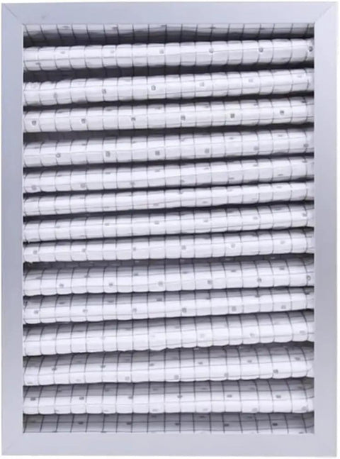 Triple Stage Fume Extractor With Heavy Duty Suction And Flex Hose Kickin Soldering Smoke and Welding Dust Straight To The Filter, HEPA filter close-up.