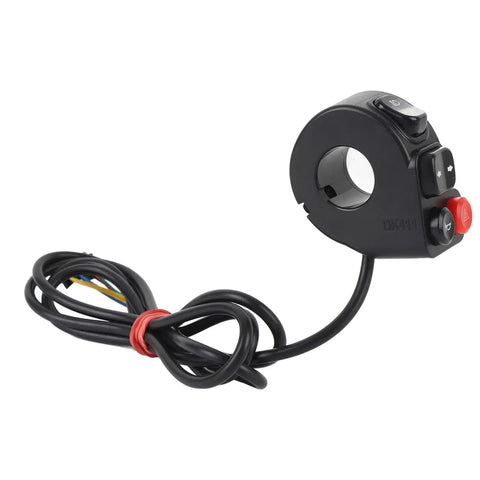 Motorcycle Handlebar Switch With Multi Function Controls For Electric Bikes And Scooters Ride Ready Mount Durable ABS Housing Easy Plug And Play Setup Flexible Horn Button Robust Wiring For Smooth Rides