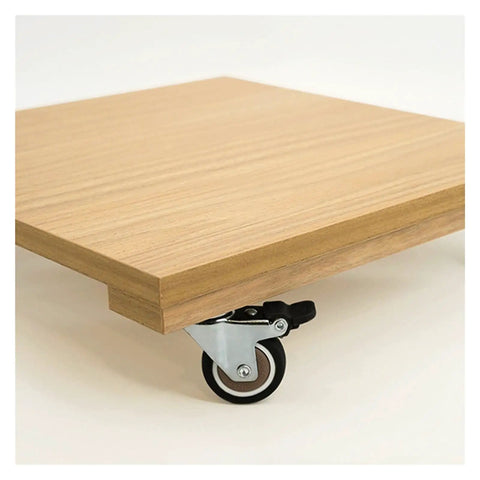 Heavy Duty Wooden Plant Caddy With 360 Degree Rotating Wheels Holds Up To 110 LBS Straight Up Lets You Shift Heavy Pots Rock Solid And Simple For Decked Out Patios Or Balcony Garden Layout