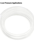 Coiled See-Through Vinyl Tubing Three Quarters Inch Inner Diameter By One Inch Outer Diameter, Fifty Feet