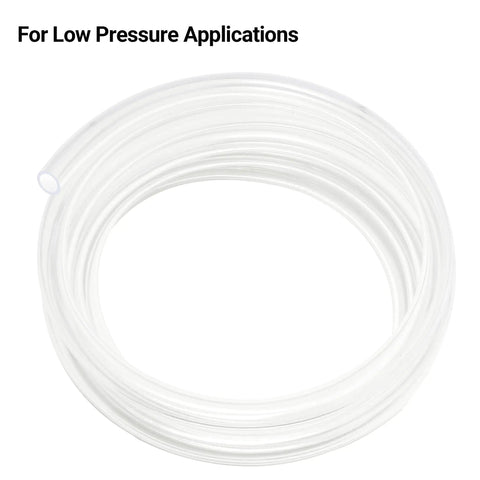 Coiled See-Through Vinyl Tubing Three Quarters Inch Inner Diameter By One Inch Outer Diameter, Fifty Feet