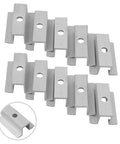 Solid Solar Middle Clamp For PV Panel Frame Height 25 To 50 Mm Aluminum Alloy Erosion Resistant Mounting Bracket 4 Pack
