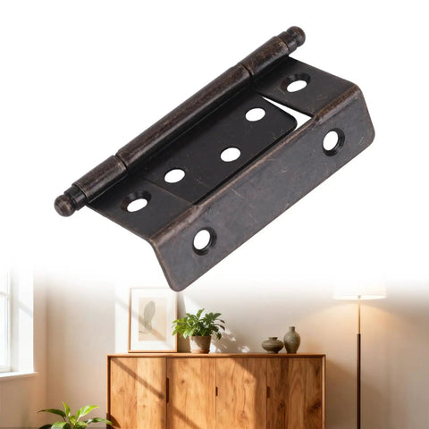 Antique Style Cabinet Door Butt Hinge for Cupboards and Wooden Boxes displayed with cabinet and decor