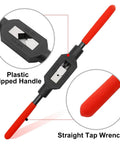 Adjustable Tap Wrench Handle One Quarter To Three Quarters Inch With M5 To M20 Thread Tap Holder, plastic dipped handle