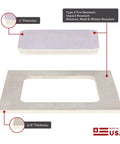 Super Tight Flush Mount Ceiling Access Panel For Drywall With A Rock Solid Forty Five Minute Fire Rating And Tough GFRG Alternative Frame Featuring Zero Hassle Gravity Closure Made In Usa For A Perfect Eighteen By Eighteen Inch Ceiling Opening, showing 1 inch and 5/8 inch thickness details.